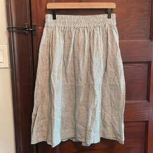 notPERFECTLINEN SION skirt in small check pattern
